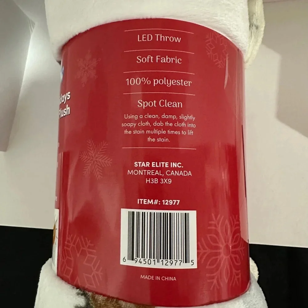 Star Elite Holiday LED Throw Blanket, 50